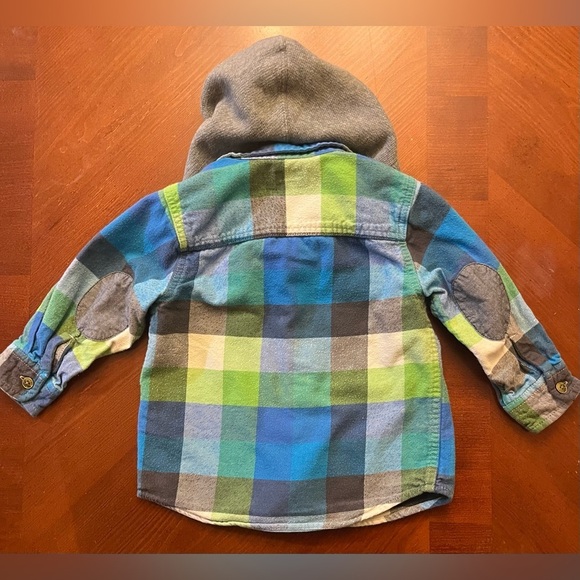 Oshkosh bundle plaid flannel button shirt elbow patches 2T Classic Jeans - Picture 6 of 13